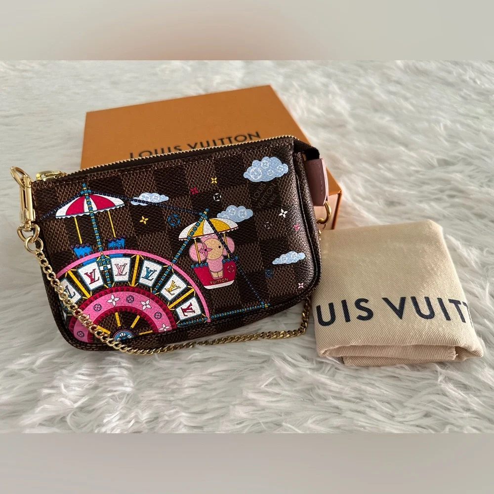 Louis Vuitton Damier Ebene LE‎ Illustre Vivienne Mini Pochette Bag